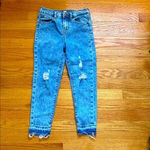 Girls Distressed Blue Jeans Size 6